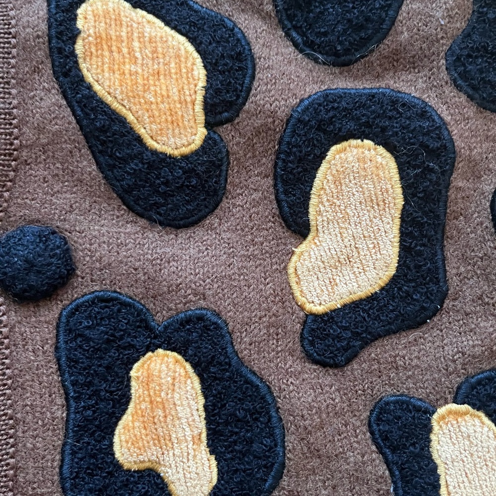 VTG BellePointe Wool Leopard Vest Vintage 90s Y2K Animal Print Belle Pointe - Picture 6 of 7